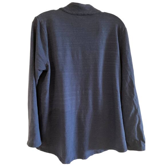 Peck&peck Navy Blue Long Sleeve Zipper Jacket SzL - Picture 7 of 7